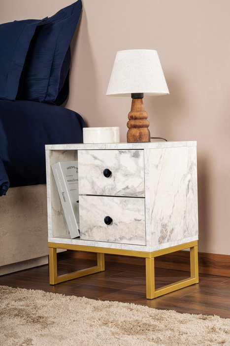 Nordure Glimmer - Fressia Marble, Gold Nordure Glimmer - Fressia Marble, Gold